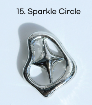 Make.N - Silver Sparkle Circle Charm