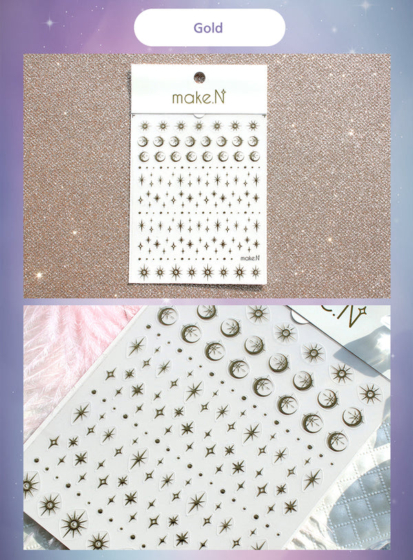 MAKE.N - Metal Universe Stickers Sun & Moon Gold - 05-3