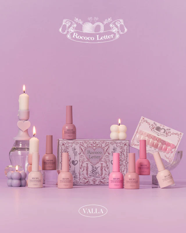 VALLA Rococo Letter Gel Collection – Romantic Pastel Shades (HEMA-Free)